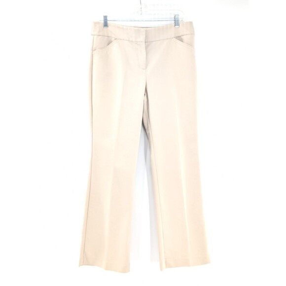 Ann Taylor Beige Signature Fit Mid Rise Bootcut Office Work Pants Size 10 34x30 - Picture 1 of 7